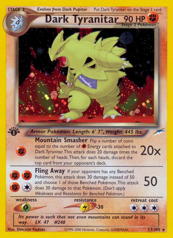 Dark Tyranitar  - 1st Edition Holofoil Neo Destiny - Holo Rare
