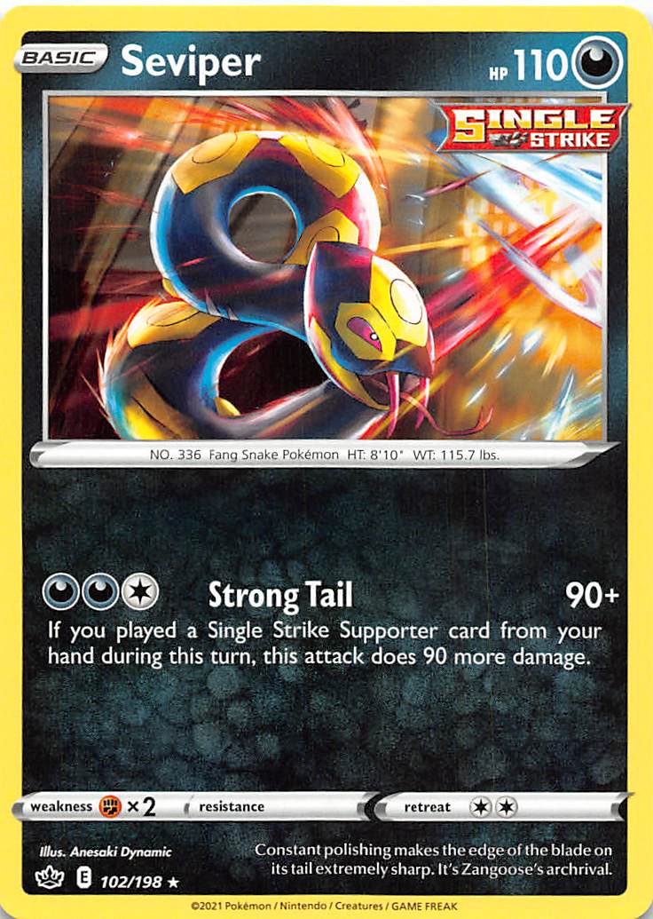 Seviper 102  SWSH06 Chilling Reign - Rare