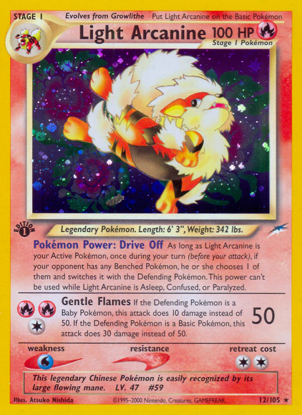 Light Arcanine  - 1st Edition Holofoil Neo Destiny - Holo Rare
