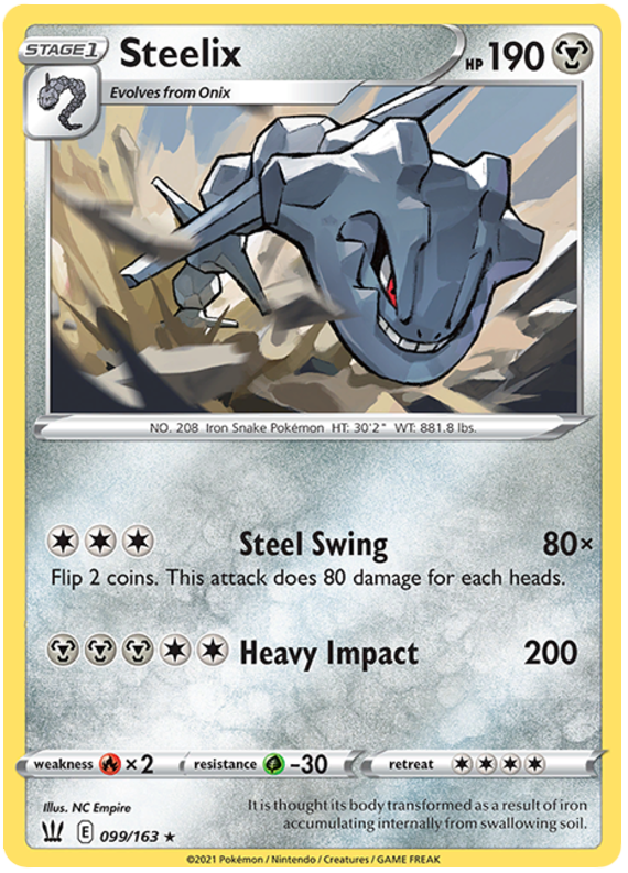 Steelix 099  - Holofoil SWSH05 Battle Styles - Holo Rare