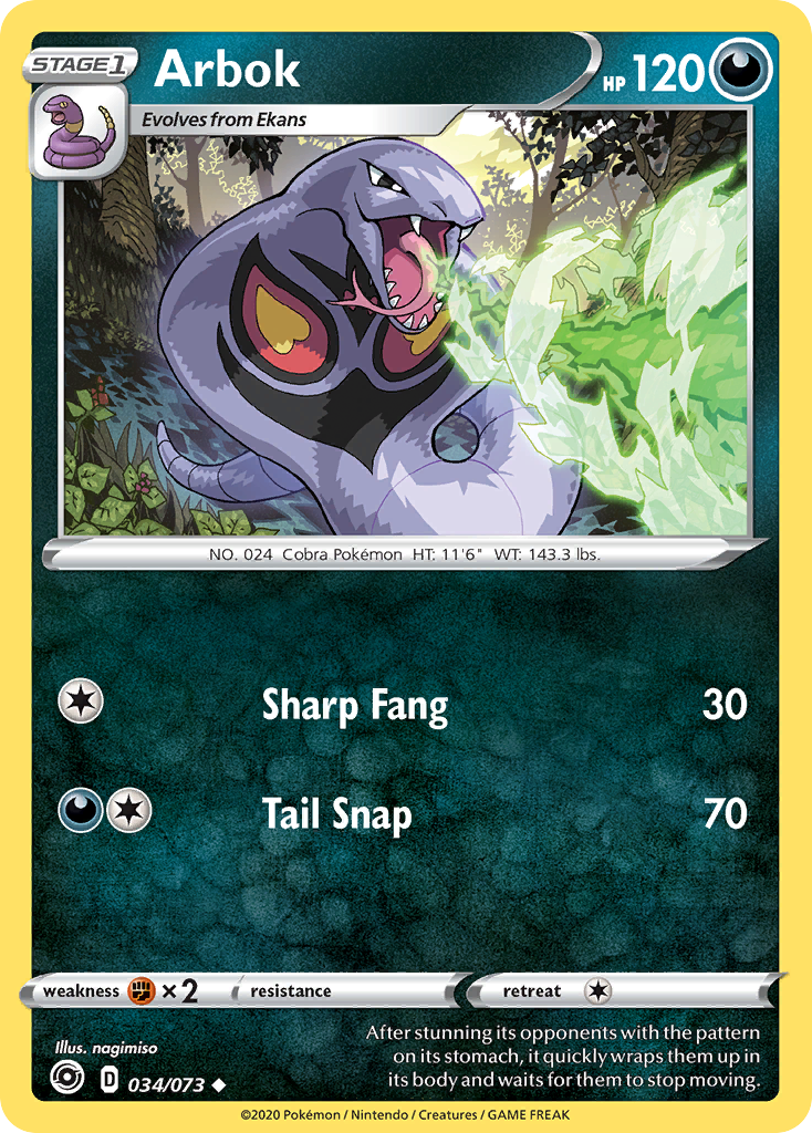 Arbok 034  Champions Path - Uncommon