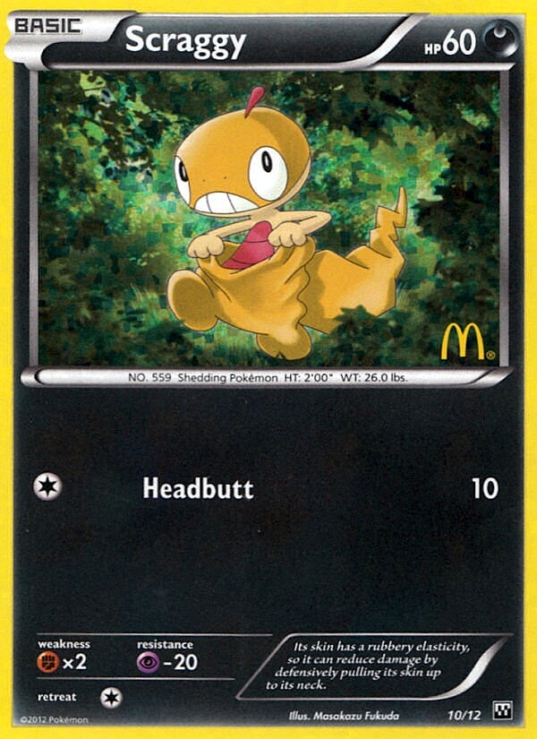 Scraggy - 10/12/12  - Holofoil McDonalds Promos 2012 - Promo