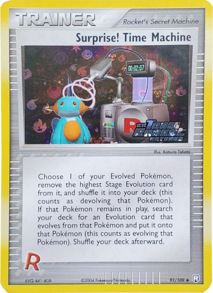 Surprise! Time Machine 091  - Reverse Holofoil Team Rocket Returns - Uncommon