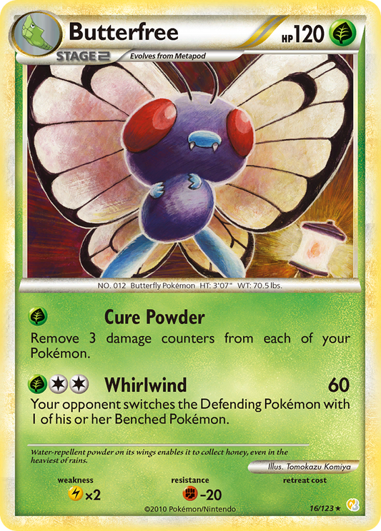 Butterfree 016  HeartGold SoulSilver - Rare
