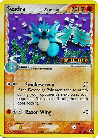 Seadra 022/101  - Reverse Holofoil Dragon Frontiers - Rare