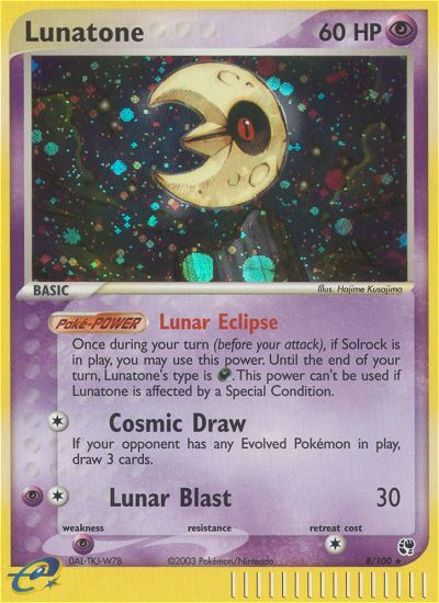 Lunatone  - Holofoil Sandstorm - Holo Rare