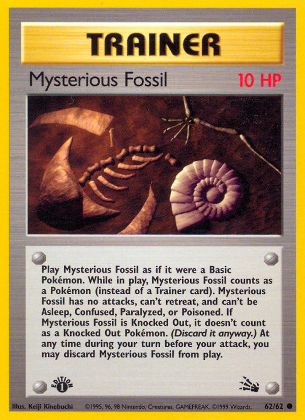 Mysterious Fossil 062  - 1st Edition Fossil - Common