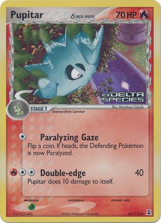 Pupitar (Delta Species) 051  - Reverse Holofoil Delta Species - Uncommon