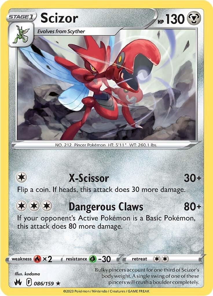 Scizor 086  SWSH Crown Zenith - Rare
