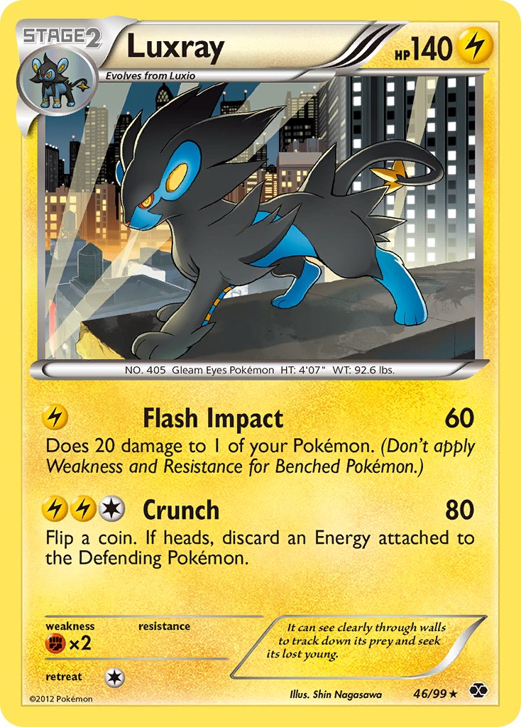 Luxray - 46/99 (Cosmos Holo)/99  - Holofoil Blister Exclusives - Promo
