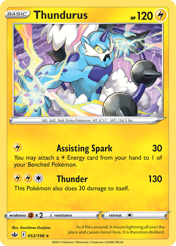 Thundurus - 52/198/198  Deck Exclusives - Rare