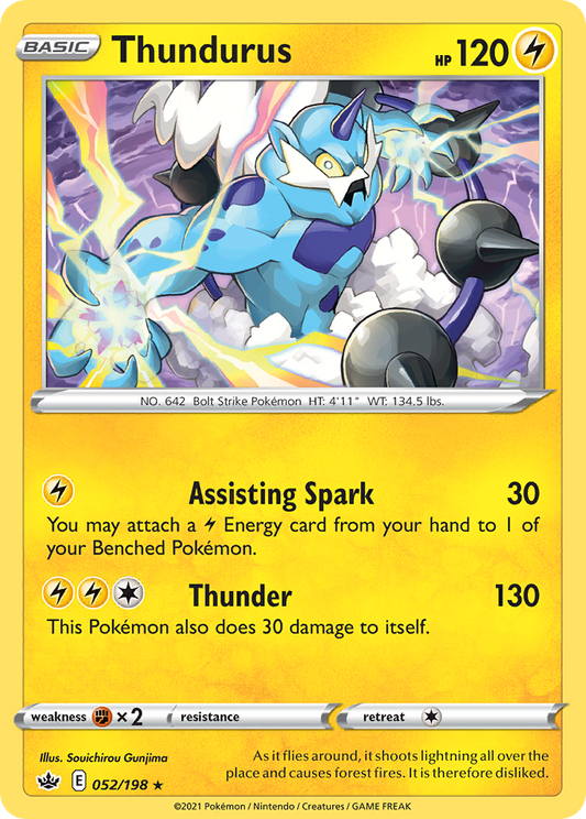 Thundurus - 52/198/198  Deck Exclusives - Rare