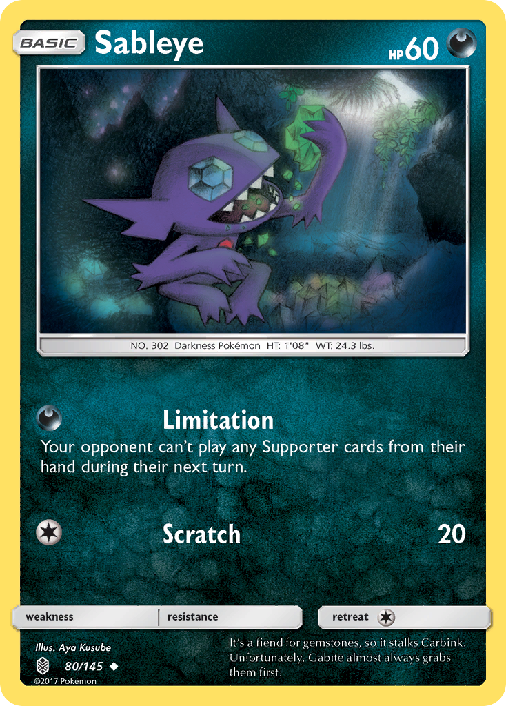 Sableye 080  SM  Guardians Rising - Uncommon