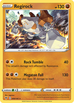 Regirock 089  - Holofoil SWSH04 Vivid Voltage - Holo Rare