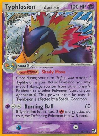 Typhlosion (Delta Species) 012  - Reverse Holofoil Dragon Frontiers - Holo Rare