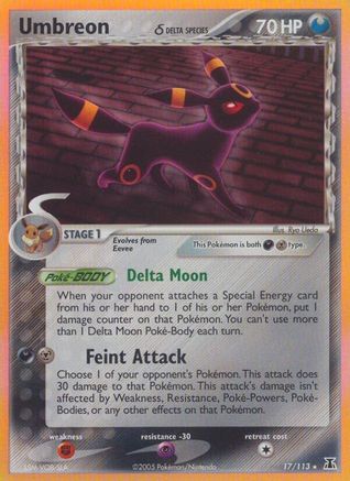 Umbreon (Delta Species) 017  - Holofoil Delta Species - Holo Rare