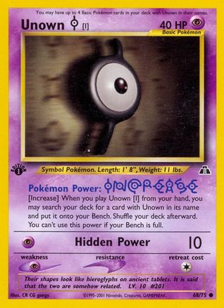 Unown [I] 068  - Unlimited Neo Discovery - Common