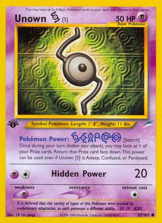 Unown [S] 087  - Unlimited Neo Destiny - Common