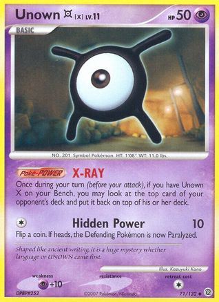 Unown [X] 071  Secret Wonders - Uncommon