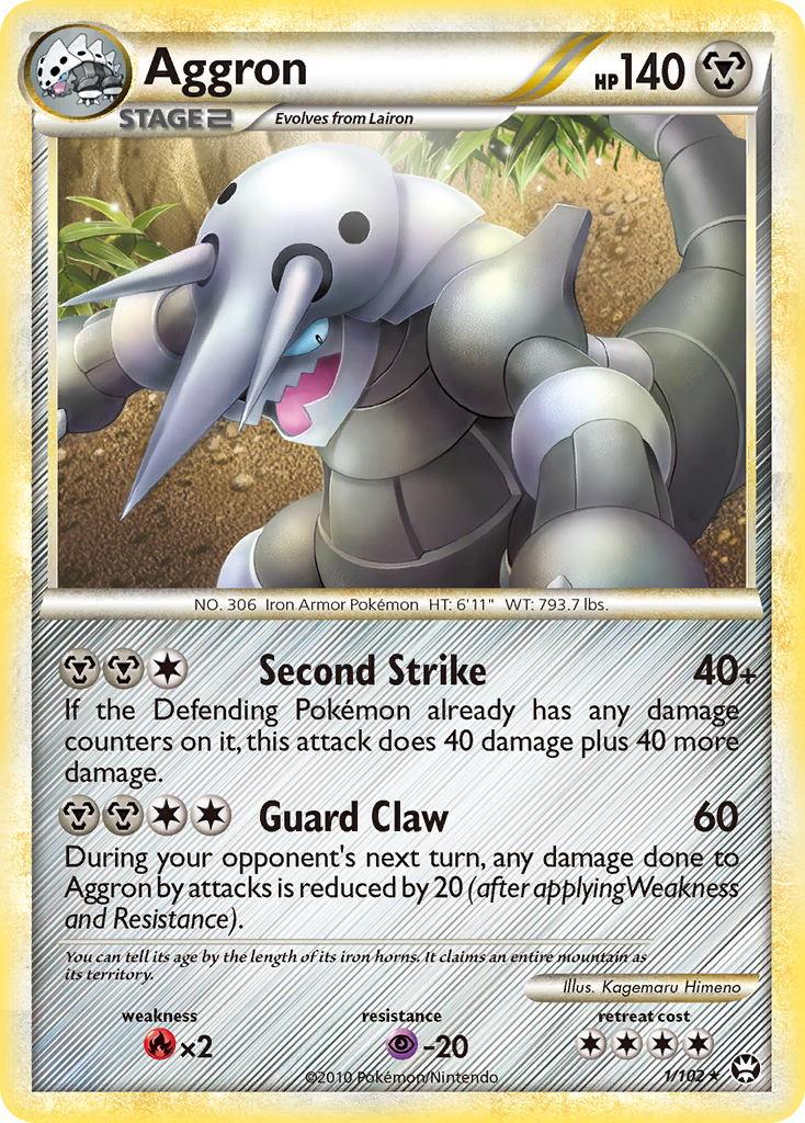 Aggron  - Holofoil Triumphant - Holo Rare