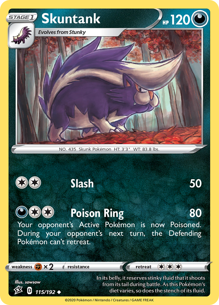 Skuntank 115  SWSH02 Rebel Clash - Uncommon