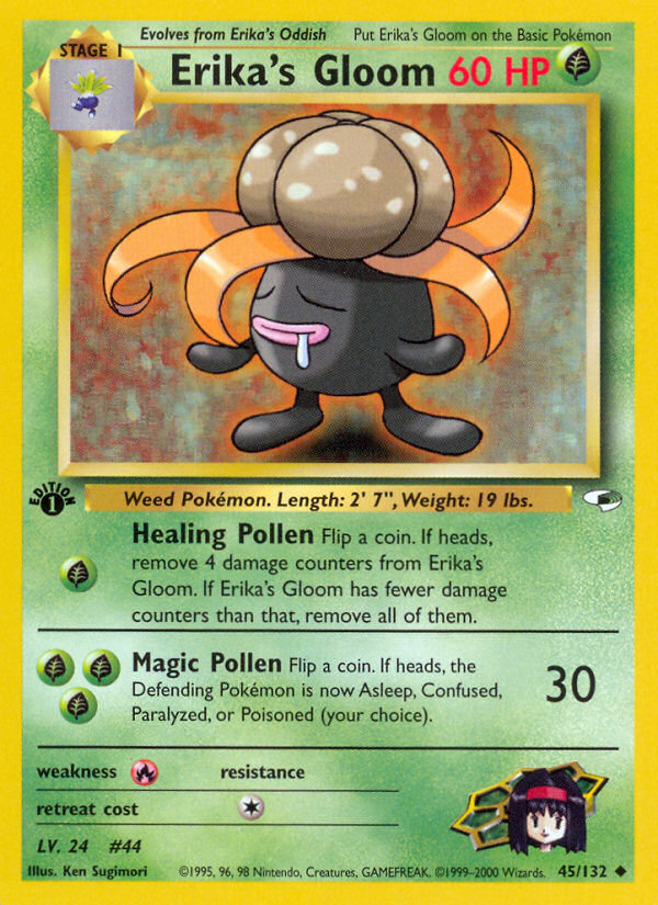 Erika's Gloom (45) 045  - 1st Edition Gym Heroes - Uncommon
