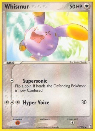 Whismur 069  - Reverse Holofoil Crystal Guardians - Common