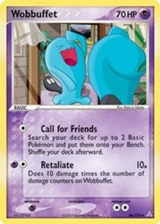 Wobbuffet 056  - Reverse Holofoil Holon Phantoms - Uncommon