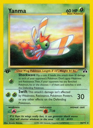 Yanma (36)/75  - Unlimited Neo Discovery - Rare