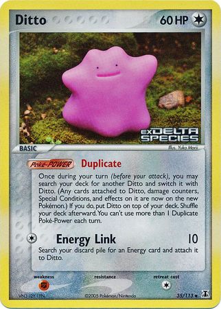 Ditto 035  - Reverse Holofoil Delta Species - Uncommon