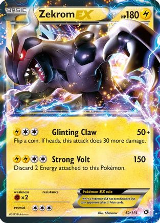 Zekrom EX 052/113  - Holofoil Legendary Treasures - Ultra Rare