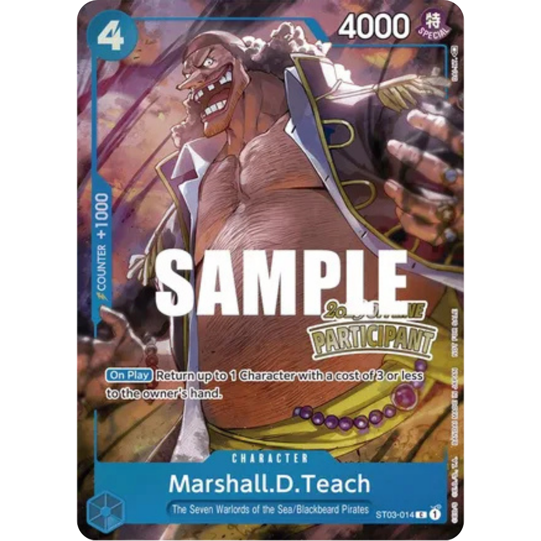Marshall.D.Teach (Offline Regional 2023) [Participant] (ST03-014) - One Piece Promotion Cards Foil