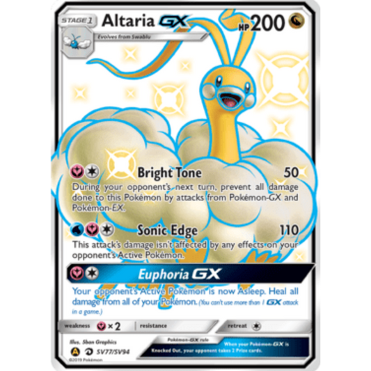 Altaria GX SV77/SV94  - Holofoil Hidden Fates Shiny Vault - Shiny Holo Rare