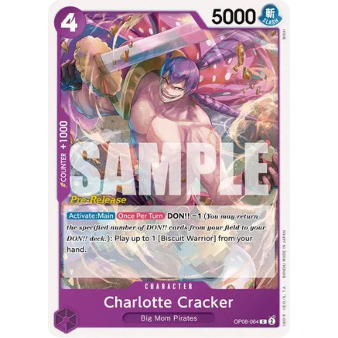 Charlotte Cracker (OP08-064) - Two Legends Pre-Release Cards