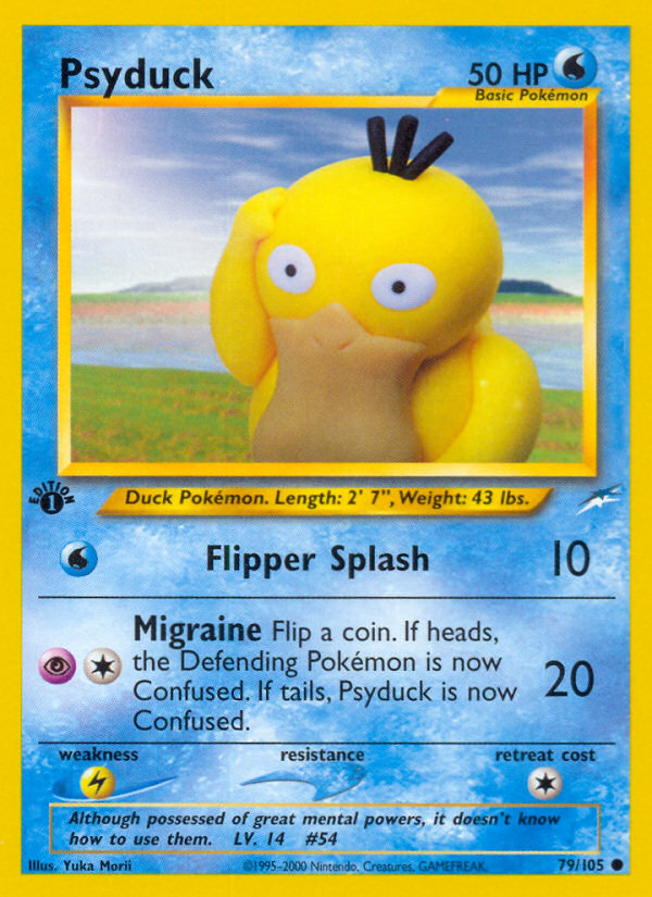 Psyduck 079  - 1st Edition Neo Destiny - Common
