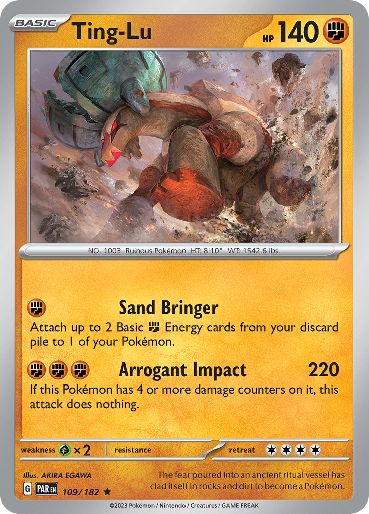Ting-Lu 109  - Holofoil SV04 Paradox Rift - Rare
