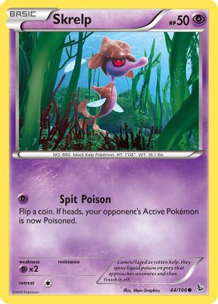 Skrelp 044  XY  Flashfire - Common