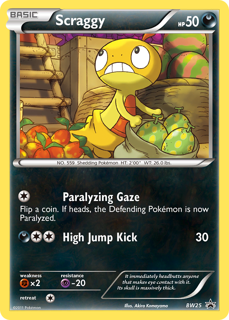 Scraggy - BW25 (Cosmos Holo)  - Holofoil Black and White Promos - Promo