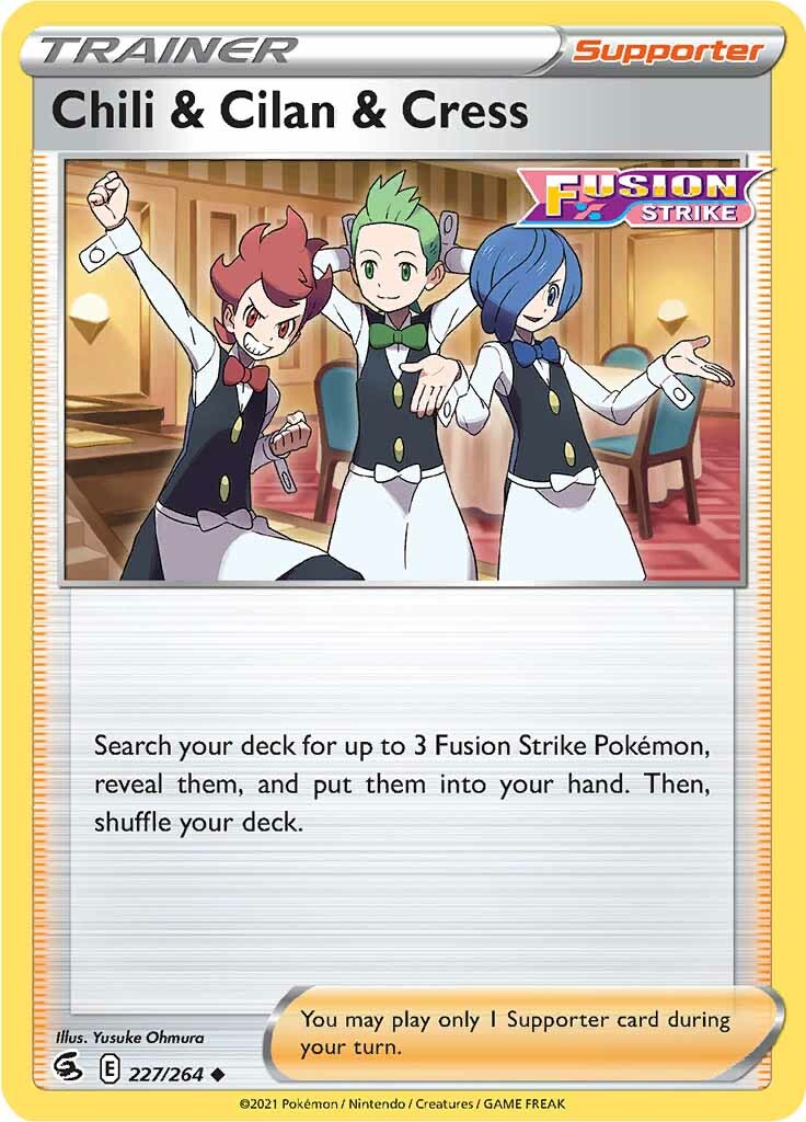 Chili & Cilan & Cress 227  SWSH08 Fusion Strike - Uncommon