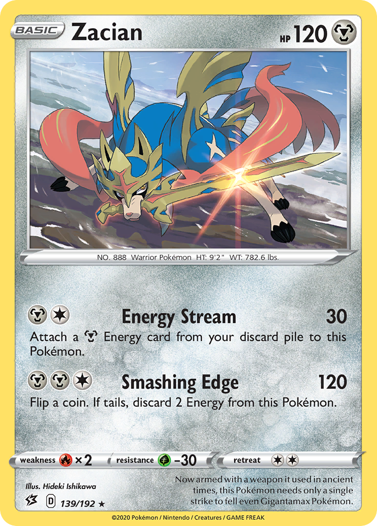 Zacian 139  SWSH02 Rebel Clash - Rare