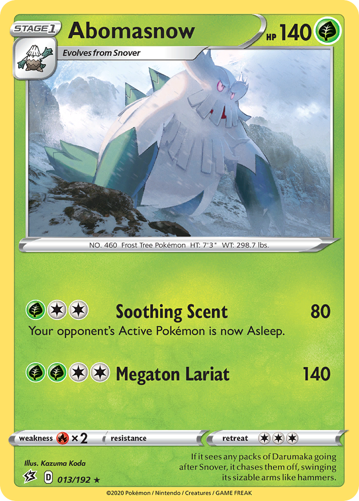 Abomasnow 013/192  SWSH02 Rebel Clash - Rare