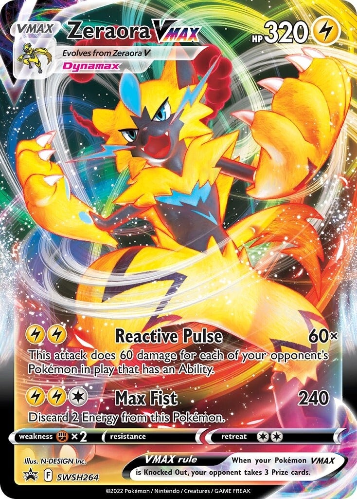 Zeraora VMAX SWSH264  - Holofoil SWSH Sword & Shield Promo Cards - Promo