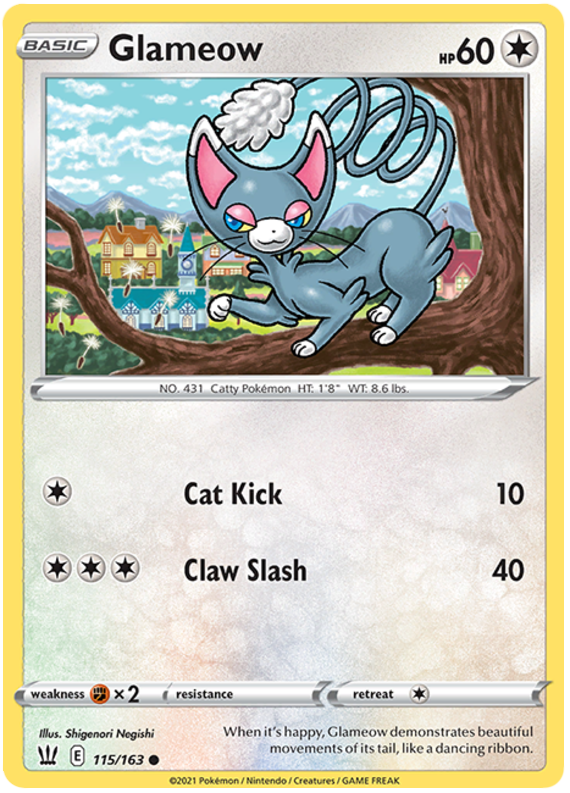 Glameow 115  SWSH05 Battle Styles - Common