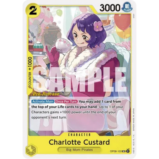 Charlotte Custard (OP08-103) - Two Legends Pre-Release Cards