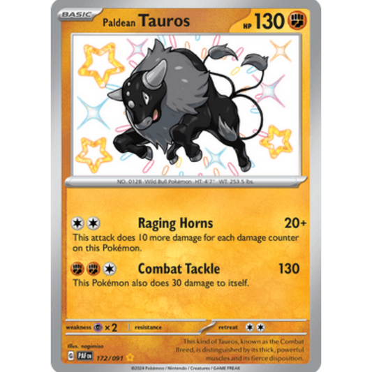 Paldean Tauros (172/091) [Scarlet & Violet: Paldean Fates]