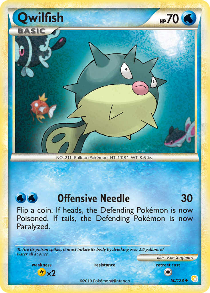 Qwilfish 050  HeartGold SoulSilver - Uncommon