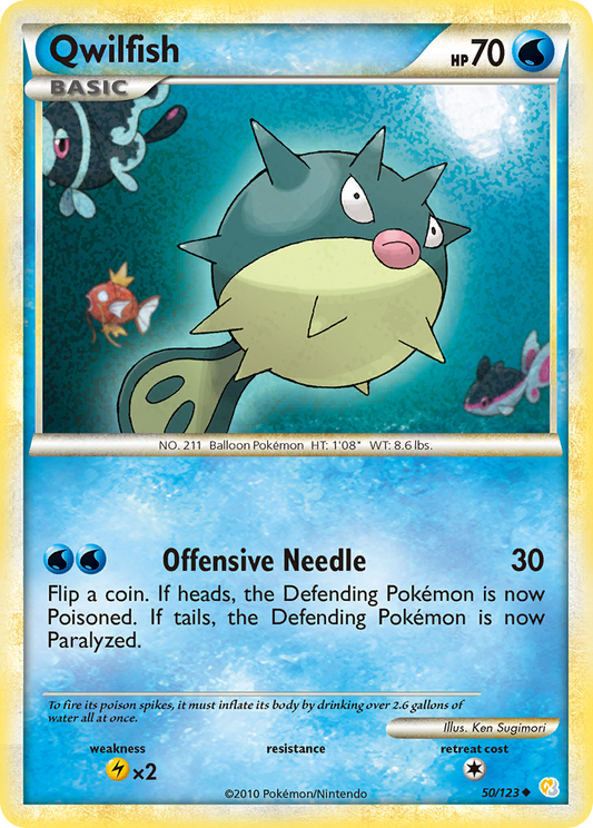 Qwilfish 050  HeartGold SoulSilver - Uncommon