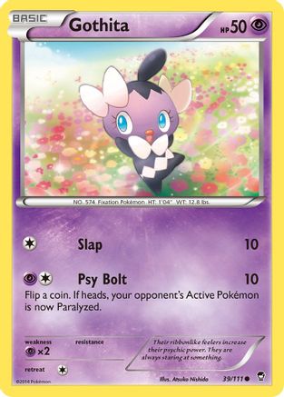 Gothita 039  - Reverse Holofoil XY  Furious Fists - Common