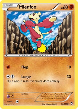 Mienfoo 056  XY  Furious Fists - Common