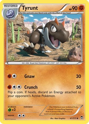 Tyrunt 061  XY  Furious Fists - Uncommon
